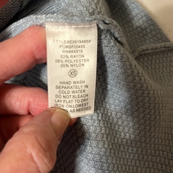 Evolution blue long sleeve sweater, size XS - Picture 6 of 6